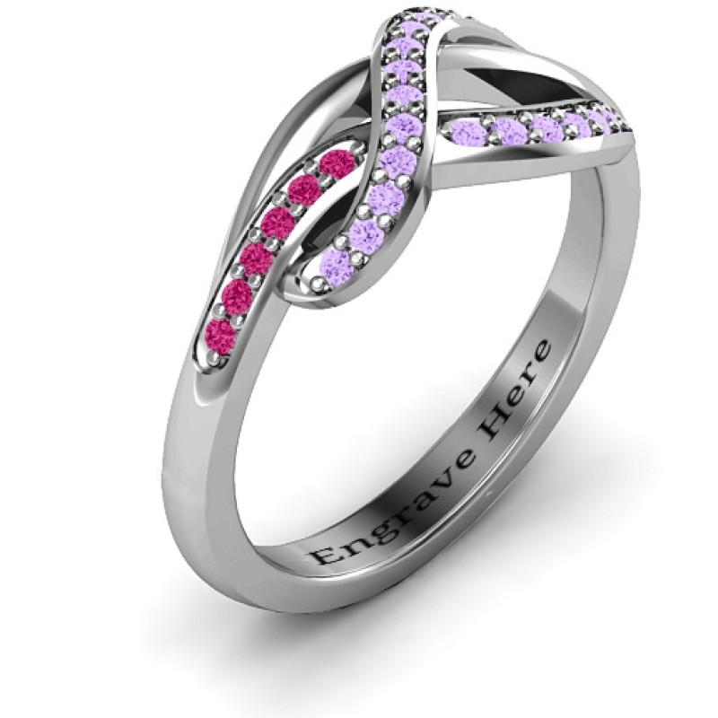 Delicacy Infinity Ring with accent stones