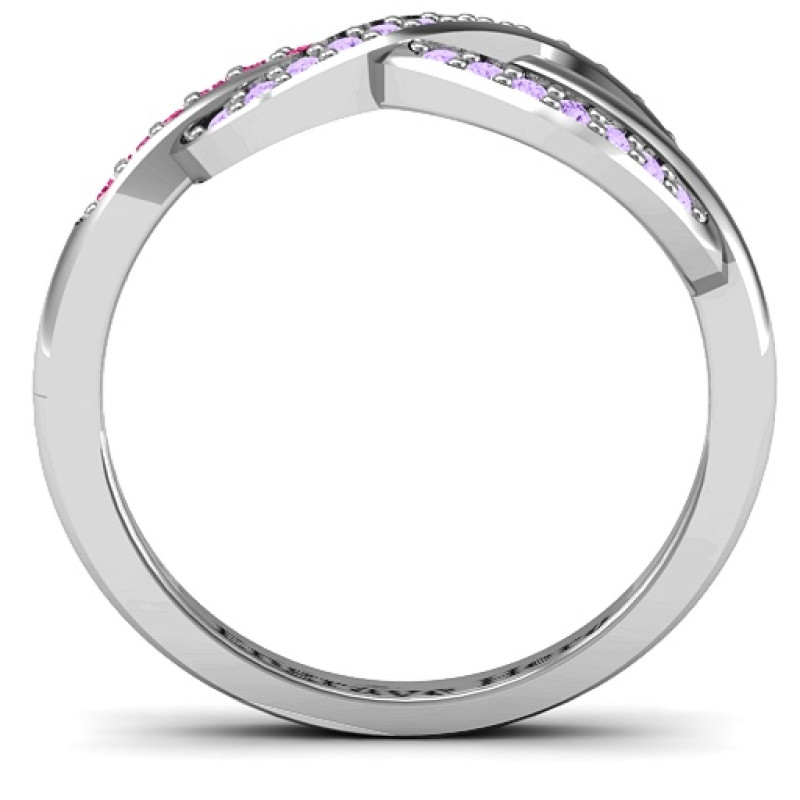 Delicacy Infinity Ring with accent stones
