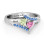 Diagonal Dream Ring With Heart Stones