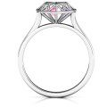 Diamond Heart Cage Ring Product View Diamond Heart Cage Ring with encased heart stones product view