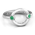 Double Stone Karma Ring Double Stone Karma Ring with two round stones