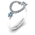 Double Stone Karma Ring with Accents Double stone Karma ring with round accent stones