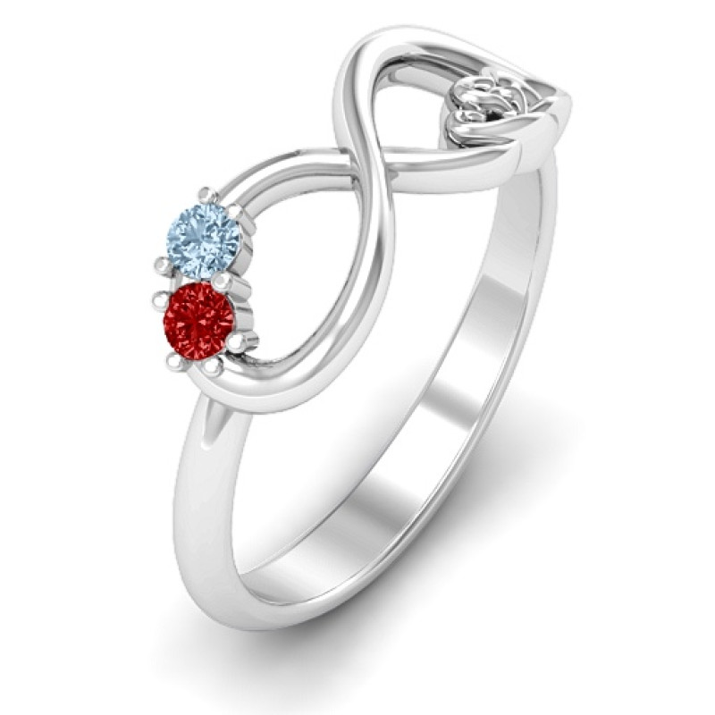 Double the Love Infinity Ring detail view