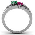 Dual Hearts with Accents Ring Dual Hearts with Accents Ring gallery image