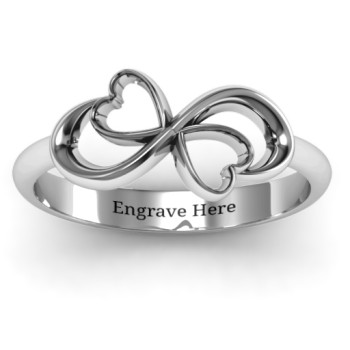 Duo of Hearts Infinity Ring Duo of Hearts Infinity Ring