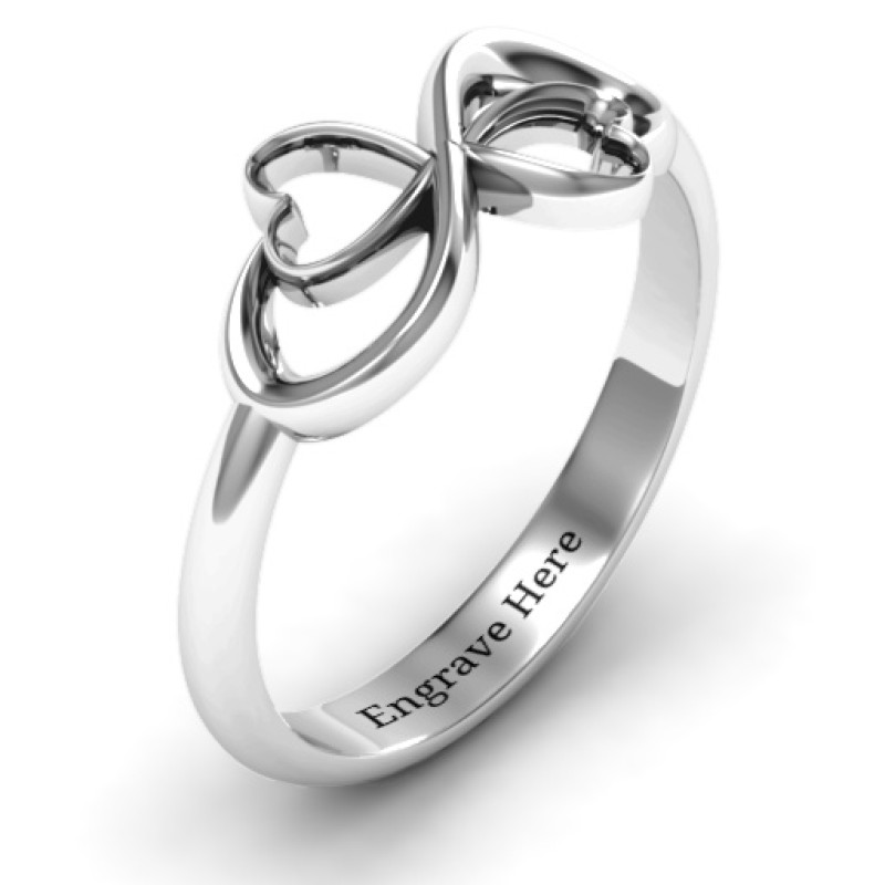 Duo of Hearts Infinity Ring product view
