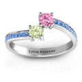 Elegant Accent Two Stone Ring – Alternate View Elegant Accent Two Stone Ring, alternate product view