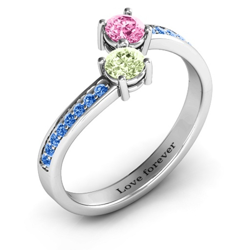 Elegant Accent Two Stone Ring – Alternate View Elegant Accent Two Stone Ring, alternate product view