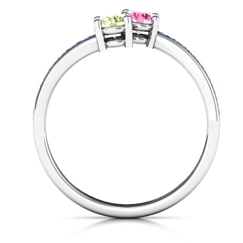 Elegant Accent Two Stone Ring – Alternate View Elegant Accent Two Stone Ring, alternate product view