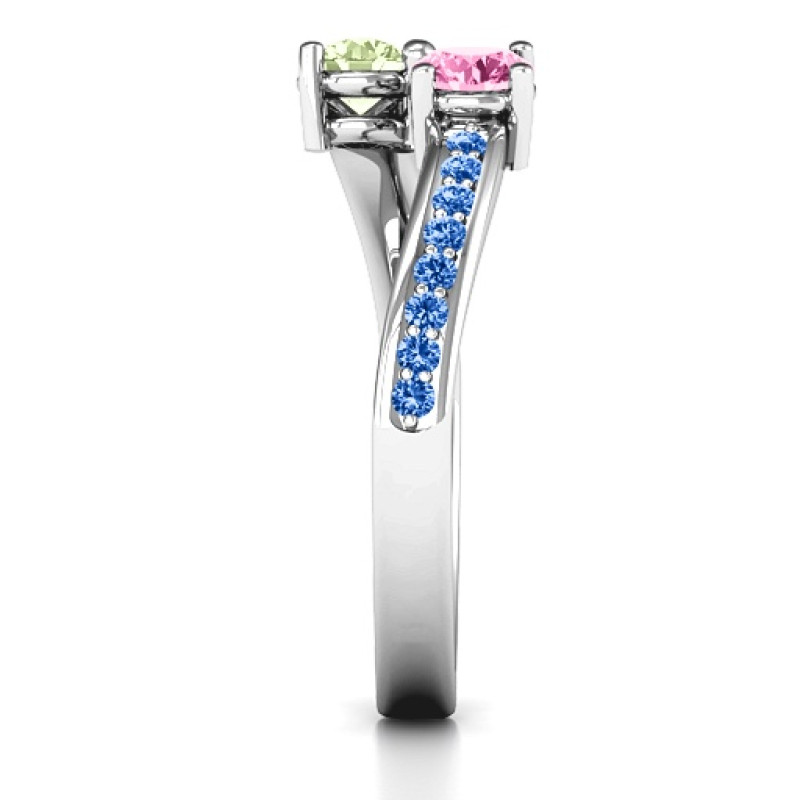 Elegant Accent Two Stone Ring – Alternate View Elegant Accent Two Stone Ring, alternate product view