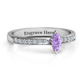 Custom Marquise Accent Band Ring Custom marquise accent band ring with side stones