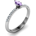 Custom Marquise Accent Band Ring Custom marquise accent band ring product detail view