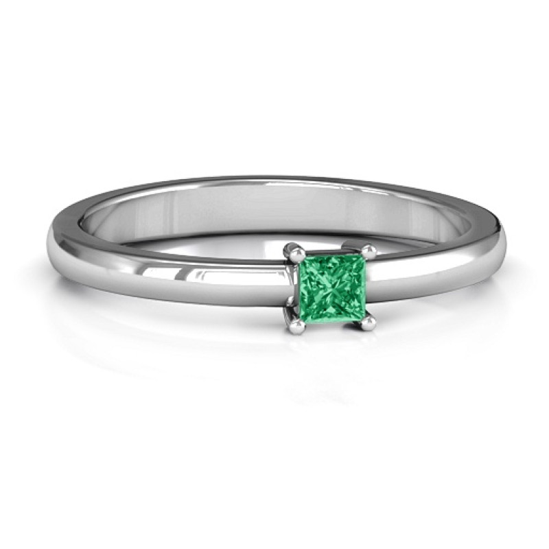 Personalised Princess Cut Ring Personalised Princess Cut ring with a 3 mm main stone