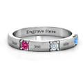 Elegant Three Gemstone Ring Elegant three gemstone ring with round stones