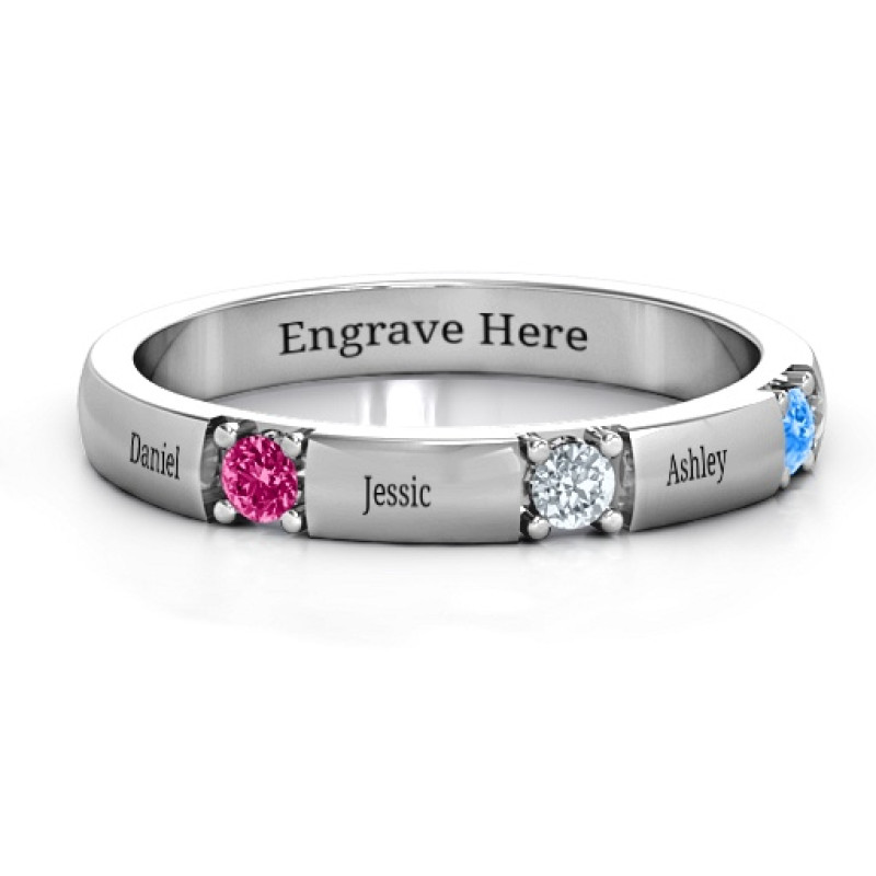 Elegant Three Gemstone Ring Elegant three gemstone ring with round stones