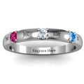 Elegant Three Gemstone Ring Elegant three gemstone ring product image