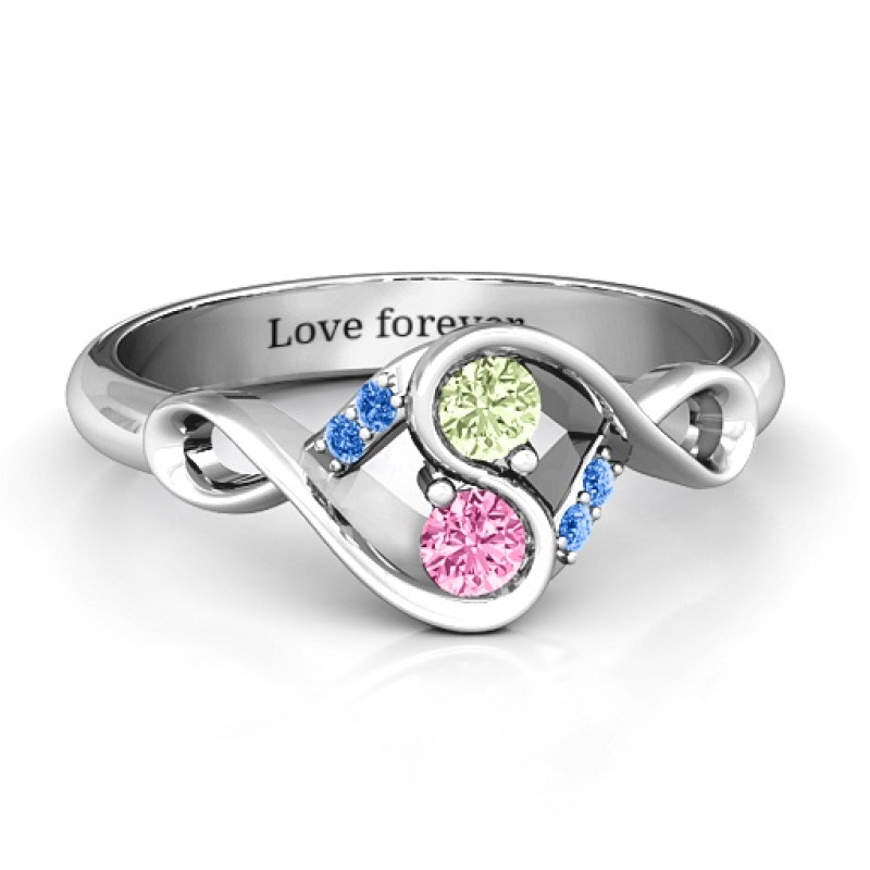 Element of Infinity Two Stone Ring Element of Infinity Two Stone Ring with an infinity-style band
