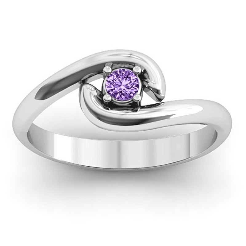 Embrace Ring Embrace Ring with a round centre stone and embracing swirl design