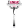 Emerald Cut Statement Ring with Halo Emerald cut statement ring with halo accent stones