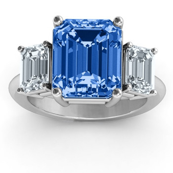Emerald Cut Trinity Ring Emerald Cut Trinity Ring