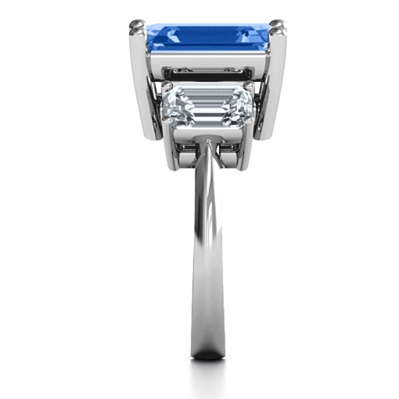 Emerald Cut Trinity Ring jewellery image