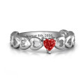Enchanting Love Promise Ring Enchanting Love Promise Ring with heart-cut centre stone