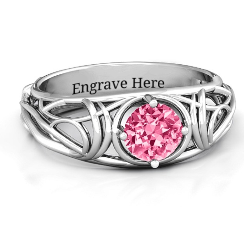 Enchanting Tangle of Love custom solitaire ring