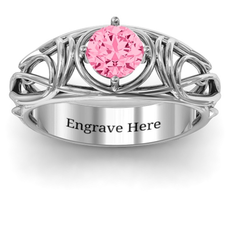 Enchanting Tangle of Love custom solitaire ring