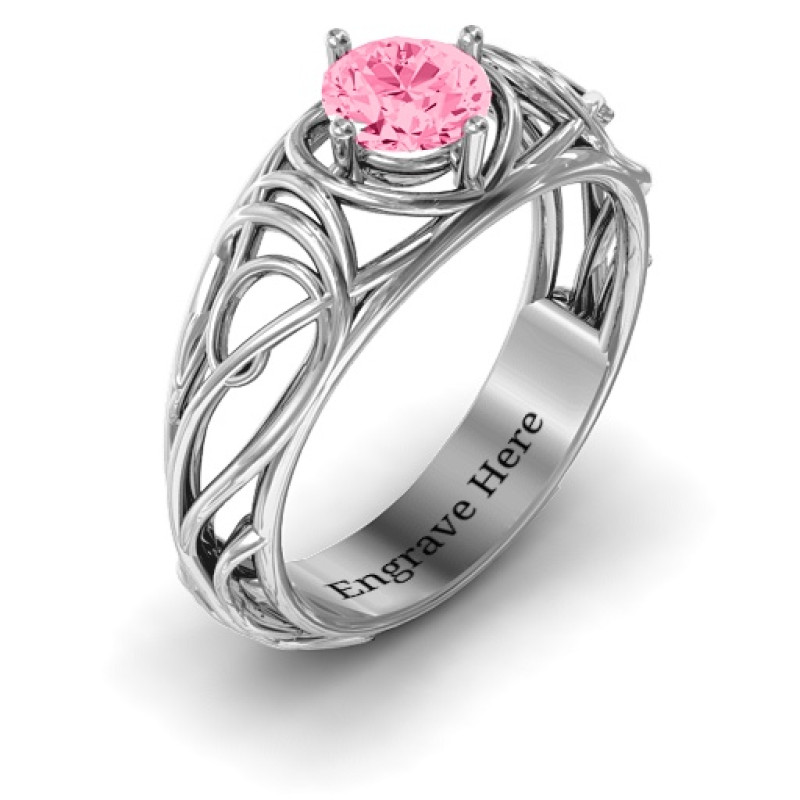 Enchanting Tangle of Love custom solitaire ring