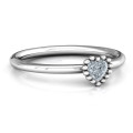 Encircled Prong Heart Ring with heart-cut centre stone