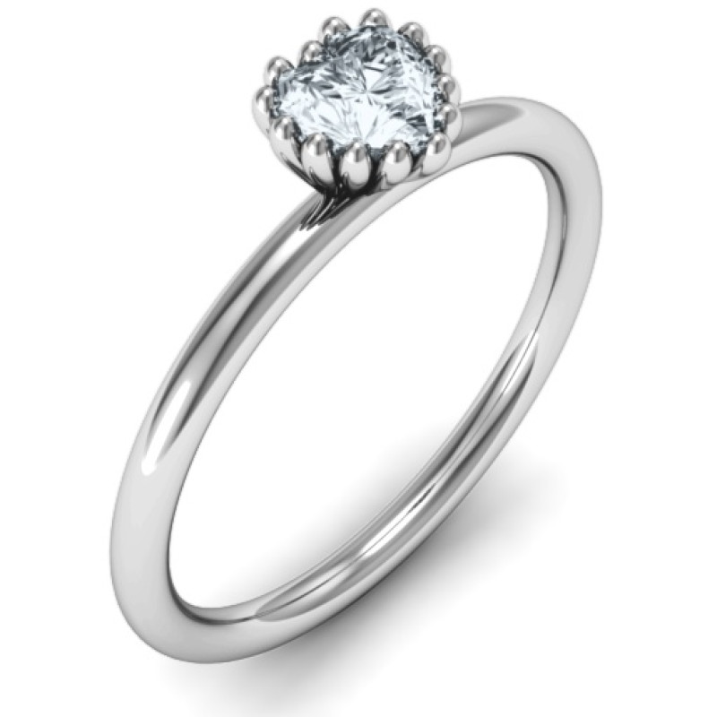 Encircled Prong Heart Ring product image