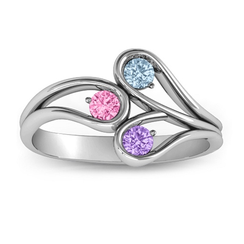 Eternal Elegance personalised three-stone ring view
