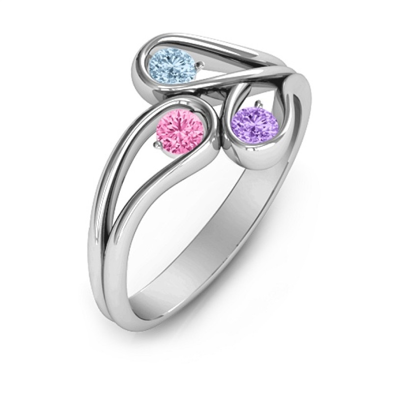 Eternal Elegance personalised three-stone ring view