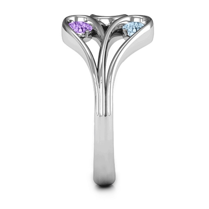 Eternal Elegance personalised three-stone ring view