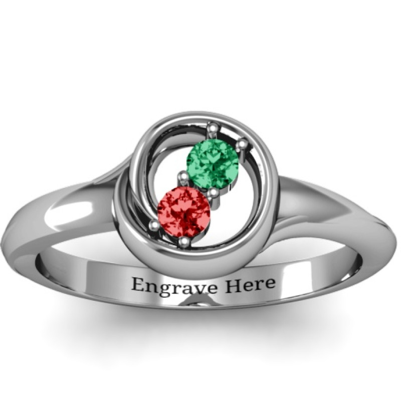 Personalised Eternity Ring Personalised Eternity Ring with two round stones
