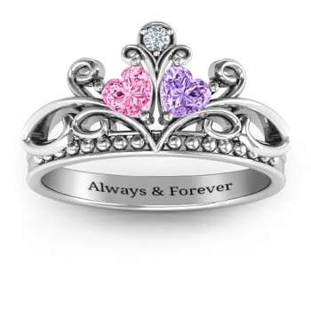 Ever Enchanted Double Heart Tiara Ring Ever Enchanted Double Heart Tiara Ring