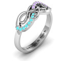 Everlasting Infinity Ring with Gemstones Everlasting infinity ring with gemstone accent stones