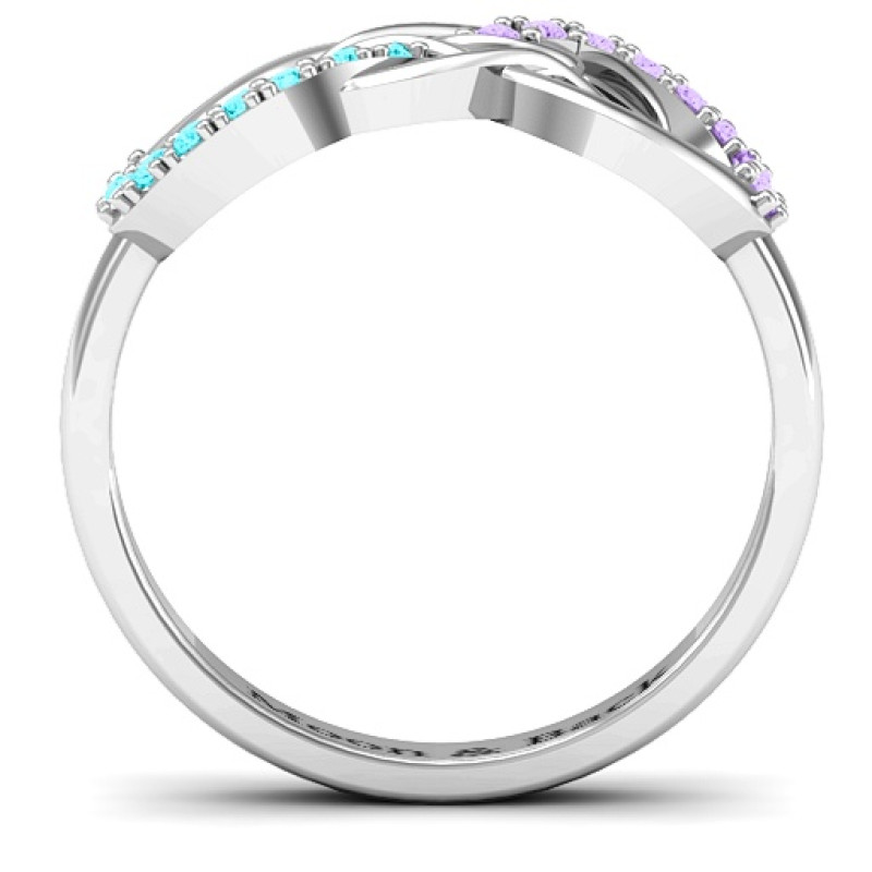 Everlasting Infinity Ring with Gemstones Everlasting infinity ring with gemstone accent stones