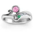 Family Flair Ring with 2-6 birthstones product view
