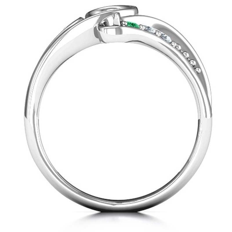 Family Flair Ring with 2-6 birthstones product view