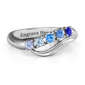 Five Stone Wave Ring product image