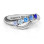 Five Stone Wave Ring