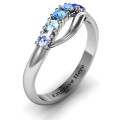 Five Stone Wave Ring product view