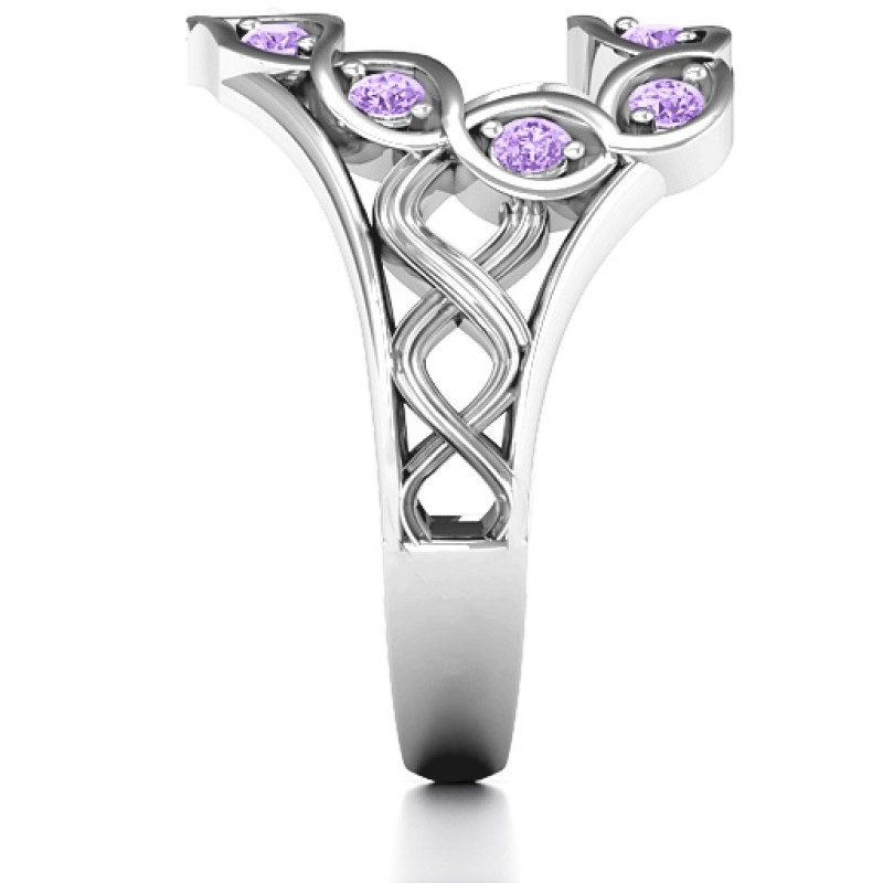Floating Heart Infinity Ring gallery image