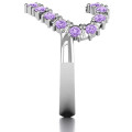 Floating Heart with Stones Ring gallery view