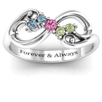 Flourish Infinity Ring with Gemstones Flourish Infinity Ring with Gemstones