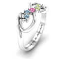Flourish Infinity Ring with gemstones, alternate view