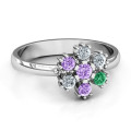 Flower Power Ring Flower Power Ring with a seven-stone floral cluster