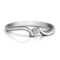 For Always Birthstone Tension Setting Ring For Always Ring with a round birthstone in a tension setting