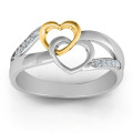 Forever Linked Hearts Ring - View 2 Forever Linked Hearts Ring view with linked heart cut-outs